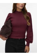 VMNEWLIMONE LS HIGHNECK PULLOVER BOO - ΚΟΚΚΙΝΟ