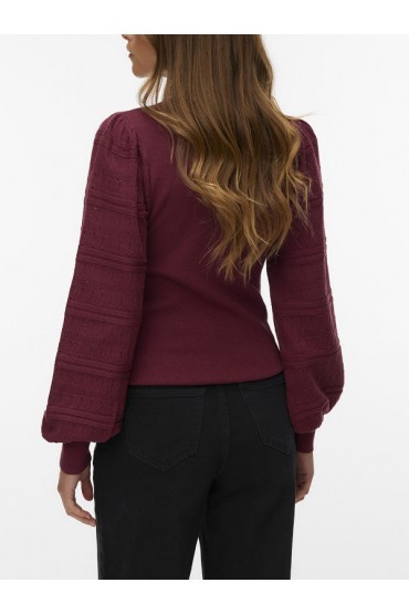 VMNEWLIMONE LS HIGHNECK PULLOVER BOO - ΚΟΚΚΙΝΟ