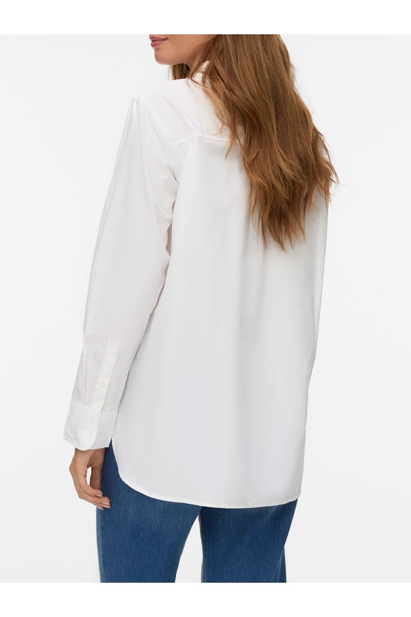 VMELINA LS SHIRT WVN NOOS - ΛΕΥΚΟ