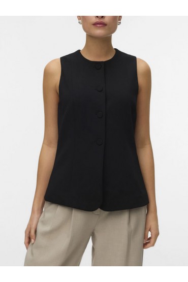 VMBERLIN SL WAISTCOAT NOOS - ΜΑΥΡΟ