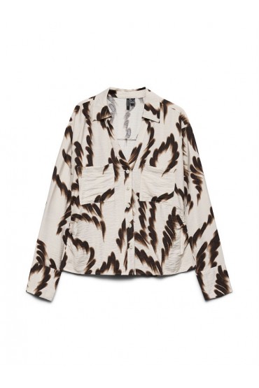 VMJOSS MAYA LS FITTED SHIRT WVN - ΜΠΕΖ