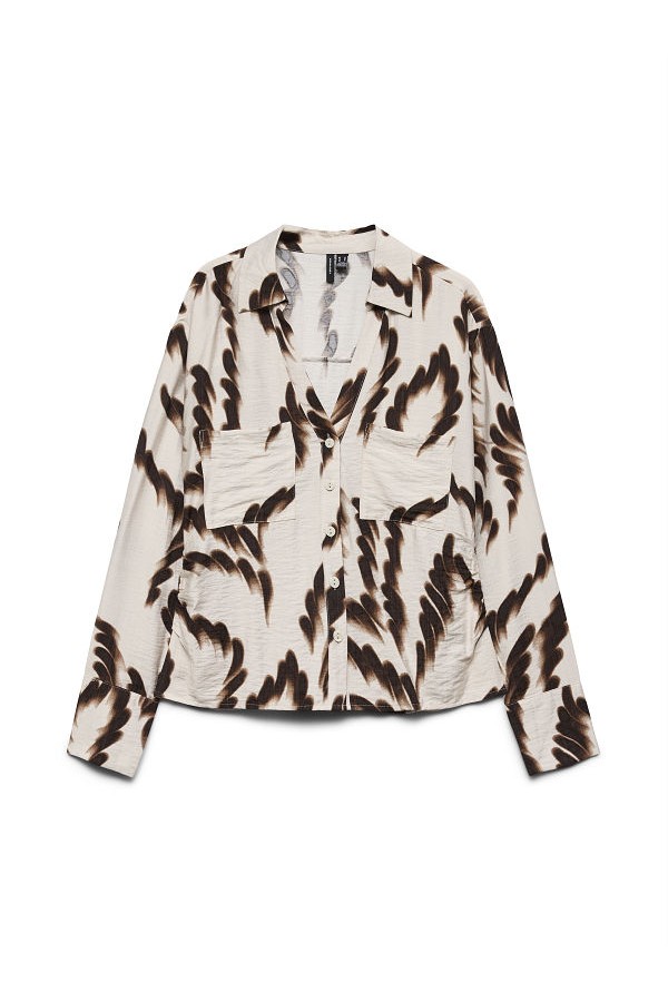 VMJOSS MAYA LS FITTED SHIRT WVN - ΜΠΕΖ