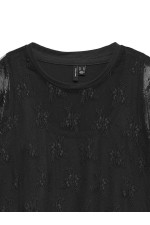 VMNIKITA S/S O-NECK TOP JRS BTQ FR - ΜΑΥΡΟ