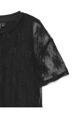 VMNIKITA S/S O-NECK TOP JRS BTQ FR - ΜΑΥΡΟ