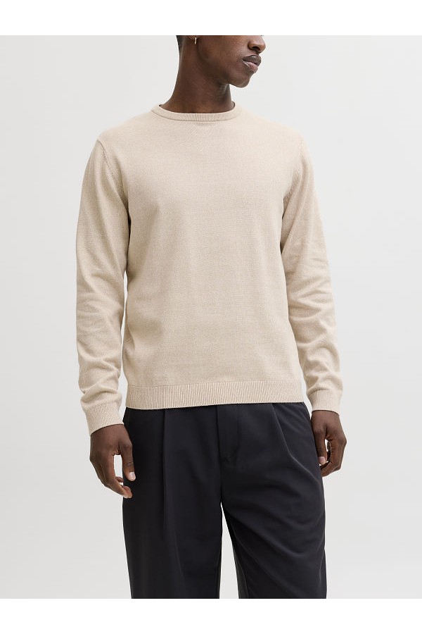 JJEBASIC KNIT CREW NECK NOOS - ΜΠΕΖ