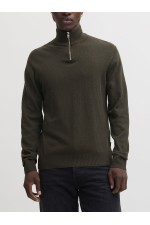 JJEEMIL KNIT HALF ZIP NOOS - ΠΡΑΣΙΝΟ