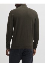 JJEEMIL KNIT HALF ZIP NOOS - ΠΡΑΣΙΝΟ