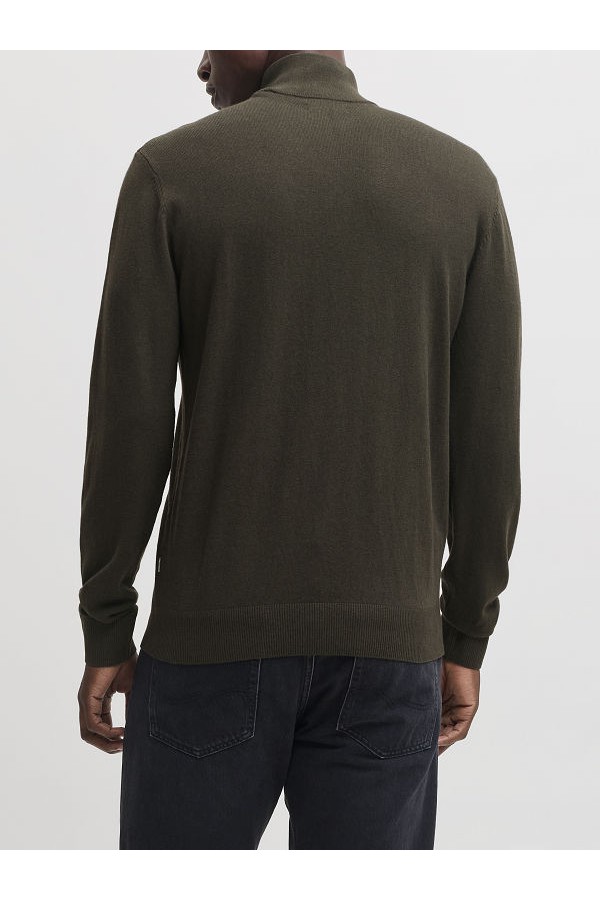 JJEEMIL KNIT HALF ZIP NOOS - ΠΡΑΣΙΝΟ