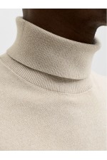 JJEBASIC KNIT ROLL NECK NOOS - ΜΠΕΖ