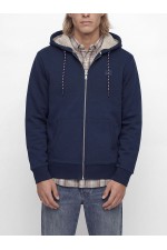 JPRBLUMASON TEDDY SWEAT ZIP LN - ΜΠΛΕ