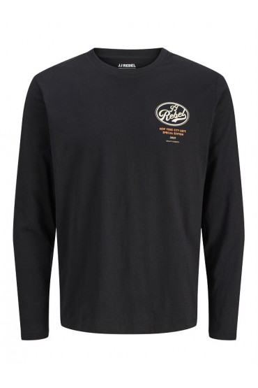 JREBBAKER LS TEE - ΜΑΥΡΟ
