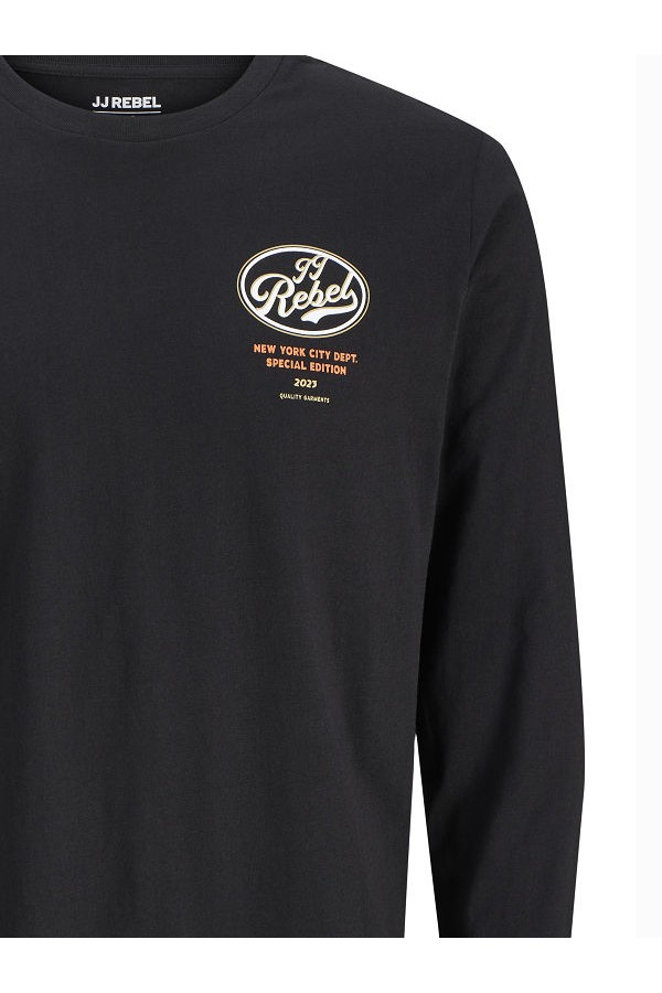 JREBBAKER LS TEE - ΜΑΥΡΟ