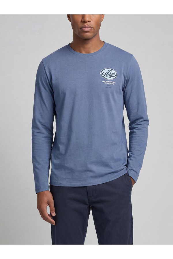 JREBBAKER LS TEE - ΜΠΛΕ