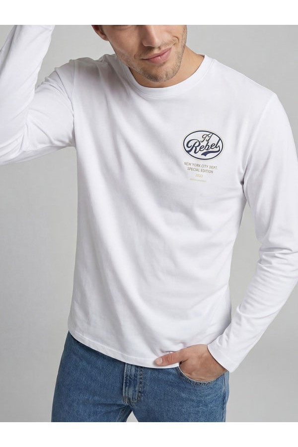 JREBBAKER LS TEE - ΛΕΥΚΟ