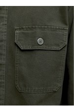 JJECOLTON CANVAS OVERSHIRT LS SN - ΠΡΑΣΙΝΟ