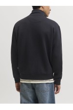 JJEBRADLEY SWEAT ZIP HN NOOS - ΜΑΥΡΟ