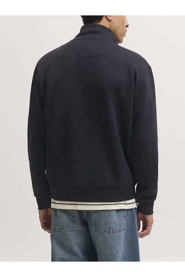 JJEBRADLEY SWEAT ZIP HN NOOS - ΜΑΥΡΟ