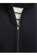 JJEBRADLEY SWEAT ZIP HN NOOS - ΜΑΥΡΟ