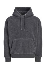 JORNORREBRO EMB TEDDY SWEAT HOOD - ΓΚΡΙ