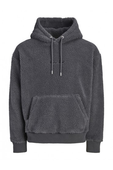 JORNORREBRO EMB TEDDY SWEAT HOOD - ΓΚΡΙ