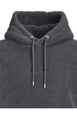 JORNORREBRO EMB TEDDY SWEAT HOOD - ΓΚΡΙ