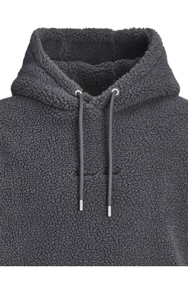 JORNORREBRO EMB TEDDY SWEAT HOOD - ΓΚΡΙ