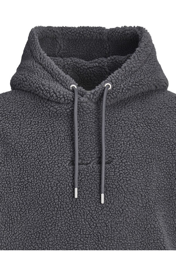 JORNORREBRO EMB TEDDY SWEAT HOOD - ΓΚΡΙ