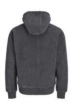 JORNORREBRO EMB TEDDY SWEAT HOOD - ΓΚΡΙ