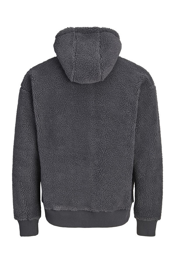 JORNORREBRO EMB TEDDY SWEAT HOOD - ΓΚΡΙ