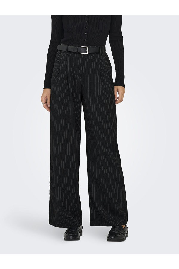 ONLREINA HW PLEAT STR PINS PANT TLR NOOS - ΜΑΥΡΟ
