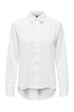 ONLZEKE L/S STUD SHIRT WVN - ΛΕΥΚΟ