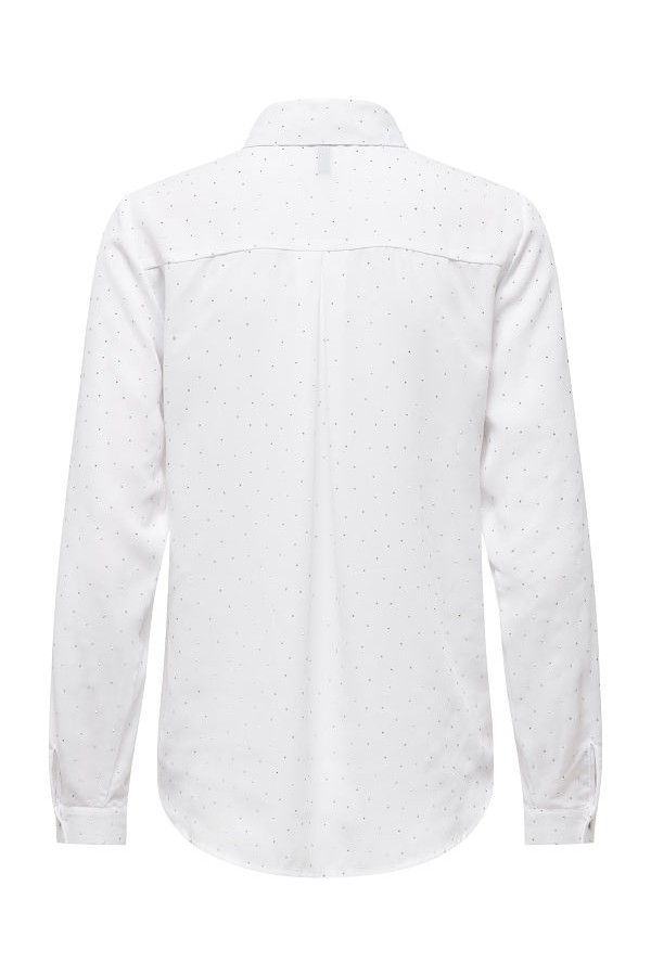 ONLZEKE L/S STUD SHIRT WVN - ΛΕΥΚΟ