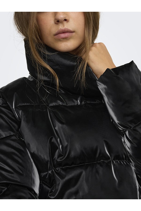 ONLBERGEN SHINY JACKET CC OTW - ΜΑΥΡΟ