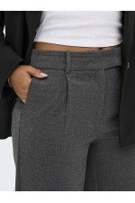 ONLDELUXE HW STRAIGHT PANT PNT - ΓΚΡΙ