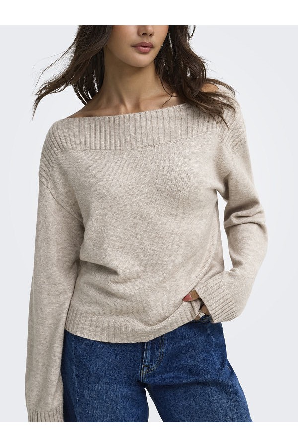 ONLKATIA LS BOATNECK CC KNT - ΜΠΕΖ