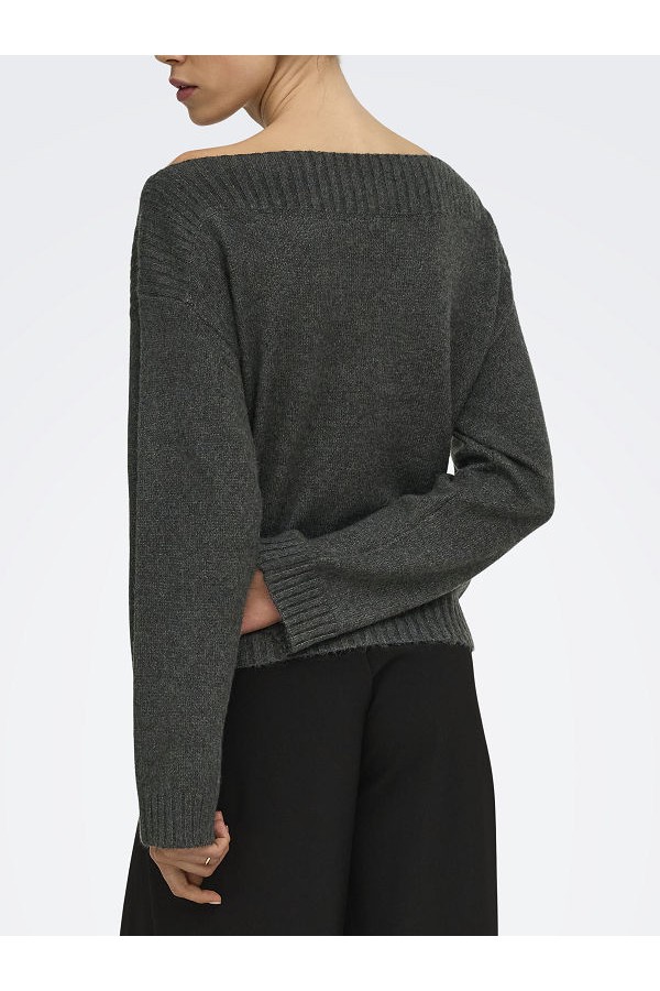 ONLKATIA LS BOATNECK CC KNT - ΓΚΡΙ