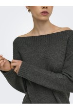 ONLKATIA LS BOATNECK CC KNT - ΓΚΡΙ