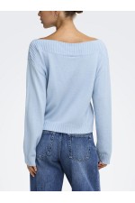 ONLKATIA LS BOATNECK CC KNT - ΜΠΛΕ ΑΝΟΙΧΤΟ