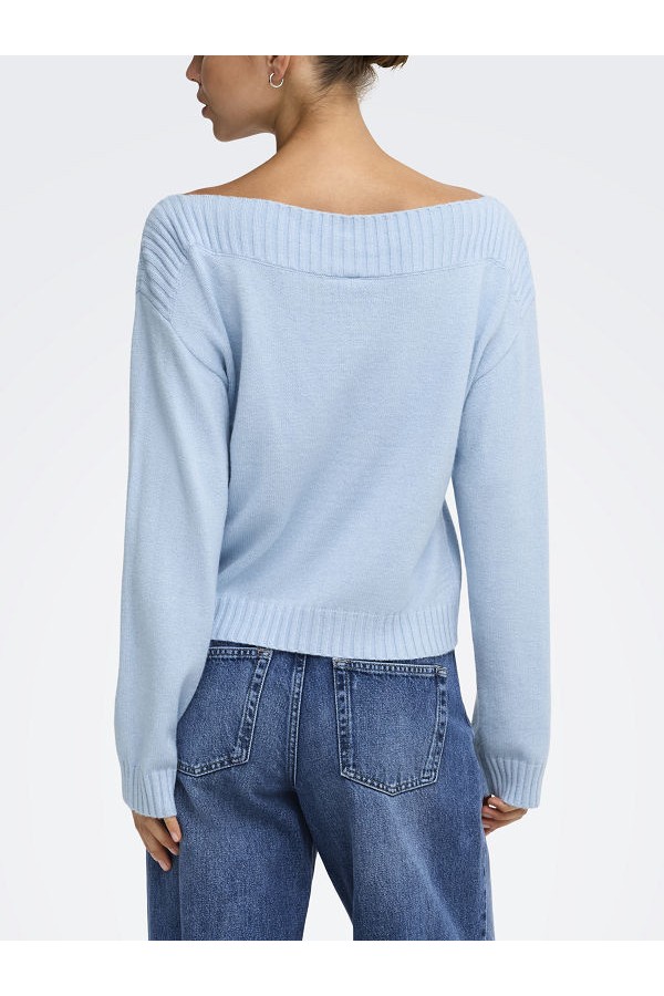 ONLKATIA LS BOATNECK CC KNT - ΜΠΛΕ ΑΝΟΙΧΤΟ