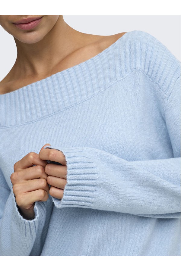 ONLKATIA LS BOATNECK CC KNT - ΜΠΛΕ ΑΝΟΙΧΤΟ