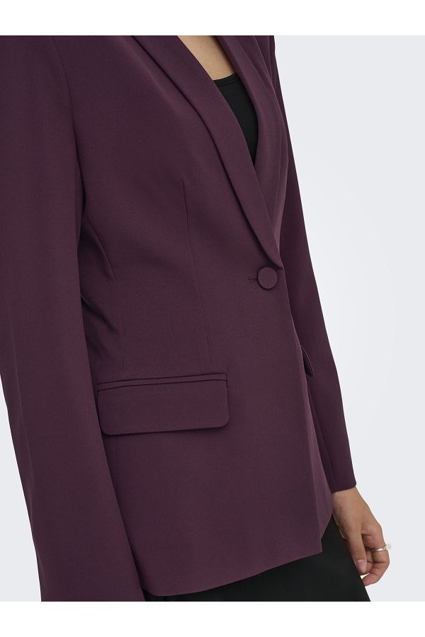 ONLASTRID L/S SCULPTURE BLAZER CC TLR - ΜΠΟΡΝΤΩ
