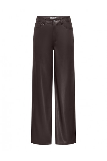 ONLSMOOTH HW FAUX LEATH WIDE PANT CC PNT - ΚΑΦΕ