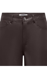 ONLSMOOTH HW FAUX LEATH WIDE PANT CC PNT - ΚΑΦΕ
