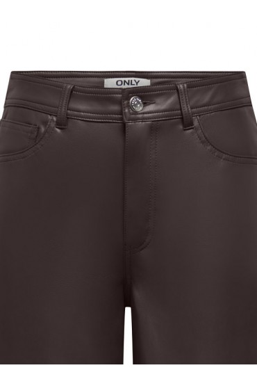 ONLSMOOTH HW FAUX LEATH WIDE PANT CC PNT - ΚΑΦΕ