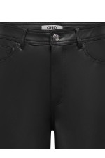 ONLSMOOTH HW FAUX LEATH WIDE PANT CC PNT - ΜΑΥΡΟ