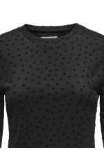 ONLNOVA L/S MESH SHORT DRESS WVN - ΜΑΥΡΟ