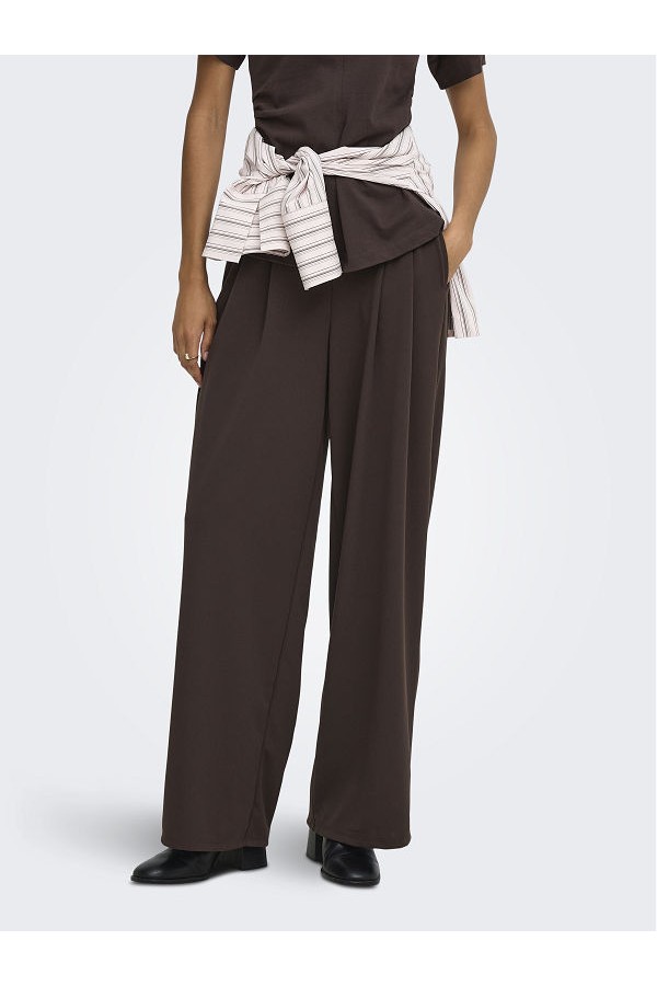 ONLBANG PLEAT WIDE PANT JRS - ΚΑΦΕ