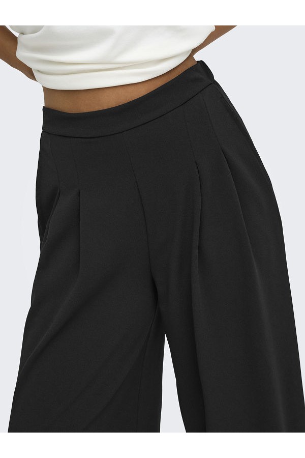 ONLBANG PLEAT WIDE PANT JRS - ΜΑΥΡΟ