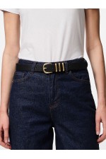 PCLEA JEANS BELT NOOS WB PU - ΚΙΤΡΙΝΟ