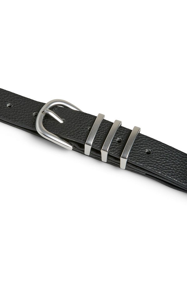 PCLEA JEANS BELT NOOS WB PU - ΓΚΡΙ